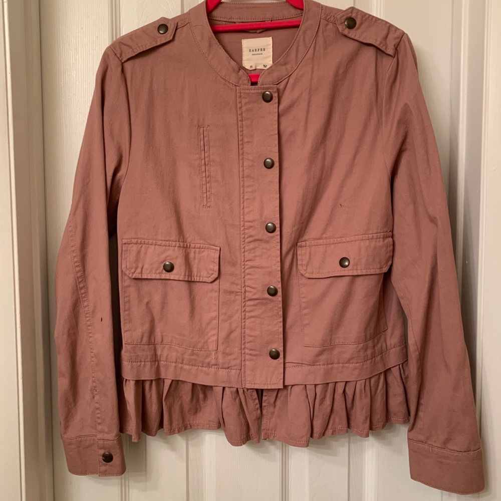Blush pink utility jacket NWT